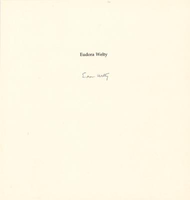 Lot #392 Eudora Welty (20) Signed Unused Book Pages - Image 15