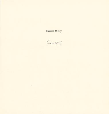 Lot #392 Eudora Welty (20) Signed Unused Book Pages - Image 17