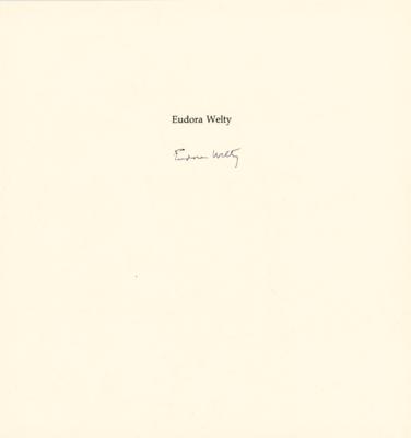 Lot #392 Eudora Welty (20) Signed Unused Book Pages - Image 20