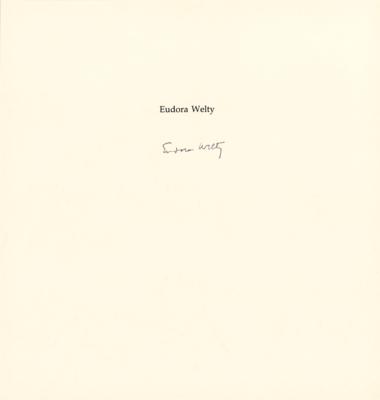 Lot #392 Eudora Welty (20) Signed Unused Book Pages - Image 3