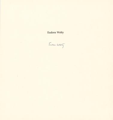 Lot #392 Eudora Welty (20) Signed Unused Book Pages - Image 4