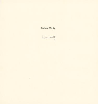 Lot #392 Eudora Welty (20) Signed Unused Book Pages - Image 5