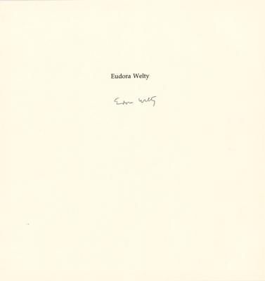 Lot #392 Eudora Welty (20) Signed Unused Book Pages - Image 6