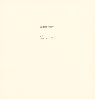 Lot #392 Eudora Welty (20) Signed Unused Book Pages - Image 7