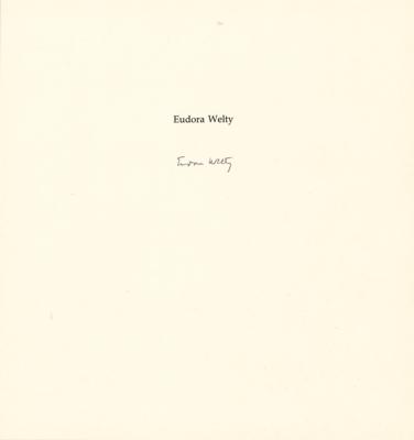 Lot #392 Eudora Welty (20) Signed Unused Book Pages - Image 8