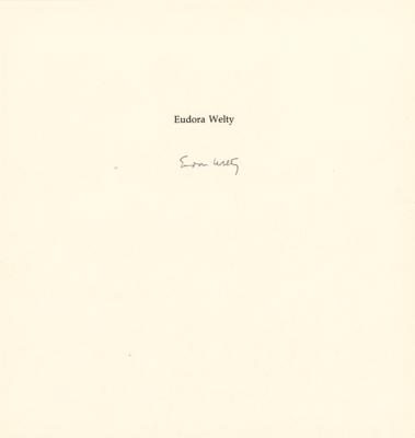 Lot #392 Eudora Welty (20) Signed Unused Book Pages - Image 9