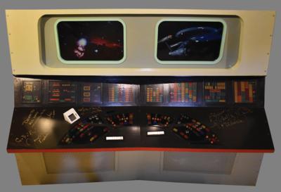 Lot #581 Star Trek: High-Quality 10-Foot-Long Replica Bridge Console Signed by Nichelle Nichols and (3) Next Generation Stars - Image 4