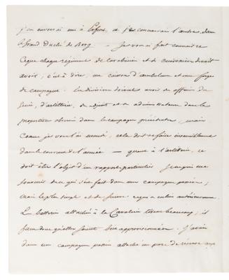 Lot #256 Napoleon Letter Signed to Minister of War: "It is senseless that among 3000 men, not one has a firearm" - Image 2
