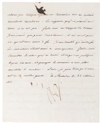 Lot #256 Napoleon Letter Signed to Minister of War: "It is senseless that among 3000 men, not one has a firearm" - Image 4