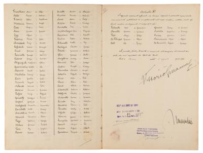 Lot #212 Benito Mussolini and Vittorio Emanuele III Document Signed - Image 3