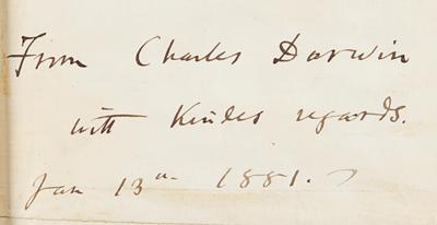 Lot #136 Charles Darwin Autograph Letter Signed and Signature in Book - once the property of Virginia Woolf - Image 2