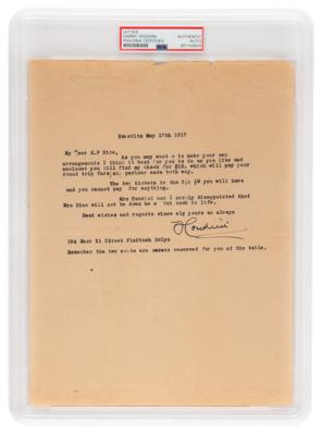 Lot #583 Harry Houdini Typed Letter Signed to a