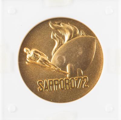 Lot #3144 Sapporo 1972 Winter Olympics Bronze Participation Medal - Image 2