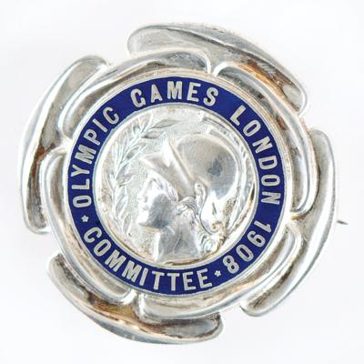 Lot #3187 London 1908 Olympics Committee Badge