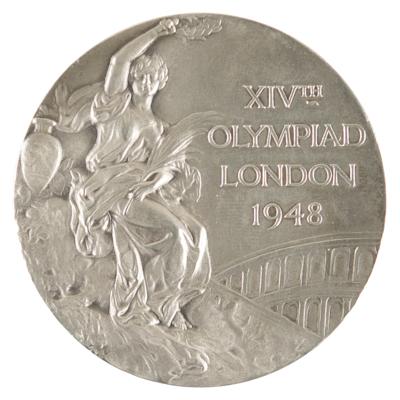 Lot #3070 London 1948 Summer Olympics Silver Winner's Medal - Image 1