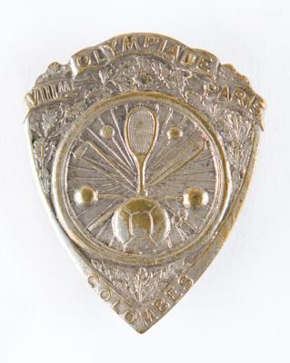 Lot #3197 Paris 1924 Summer Olympics Tennis Badge