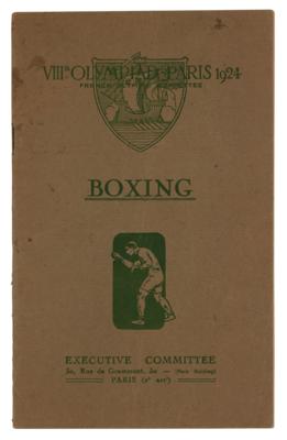Lot #3296 Paris 1924 Summer Olympics Boxing