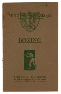 Lot #3296 Paris 1924 Summer Olympics Boxing Regulations Booklet - Image 1