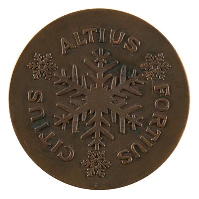 Lot #3132 Oslo 1952 Winter Olympics Copper Participation Medal - Image 2