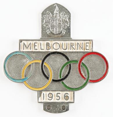 Lot #3367 Melbourne 1956 Summer Olympics Car Badge