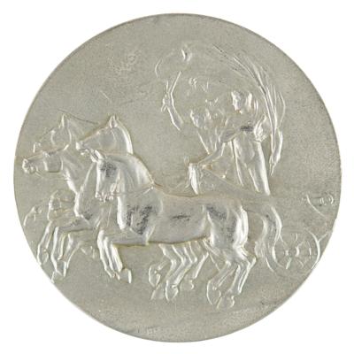 Lot #3119 Stockholm 1912 Olympics Pewter Participation Medal - Image 1