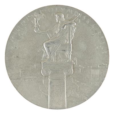 Lot #3119 Stockholm 1912 Olympics Pewter Participation Medal - Image 2