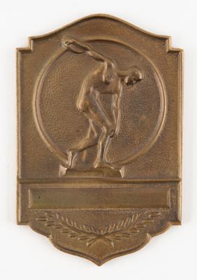 Lot #3410 London 1948 Summer Olympics Bronze Commemorative Plaquette - Image 2