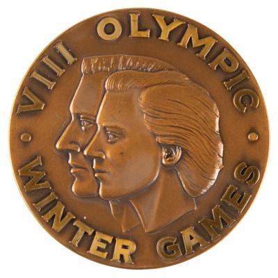 Lot #3081 Squaw Valley 1960 Winter Olympics Sample Bronze Winner's Medal for Biathlon - Image 1