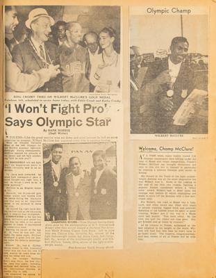 Lot #3025 Wilbert 'Skeeter' McClure's Atlanta 1996 Summer Olympics Torch and 1960 Rome Participant Pin—Including Scrapbooks, Photos, AAU Boxing, and Awards - Image 10