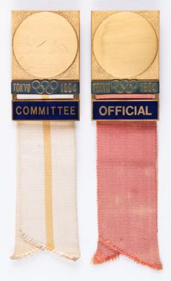 Lot #3233 Tokyo 1964 Summer Olympics (2) Badges - Image 1