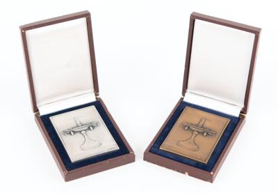 Lot #3404 Tokyo 1964 Summer Olympics Silver and Bronze 'Olympic Cup' Winner's Medal Plaques - Image 3