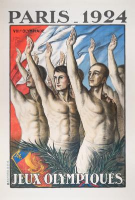 Lot #3284 Paris 1924 Summer Olympics Original Poster by Jean Droit - Image 1