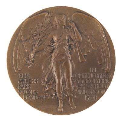 Lot #3116 London 1908 Olympics Bronze Participation Medal - Image 2