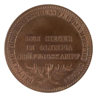 Lot #3057 Berlin 1916 Olympic Trials Winner's Medal [Canceled Games] - Image 2