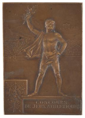 Lot #3051 Paris 1900 Olympics Bronze Winner's Medal for Athletics - Image 2