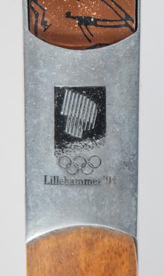 Lot #3020 Lillehammer 1994 Winter Olympics Torch with Official Torchbearer Uniform - Image 3