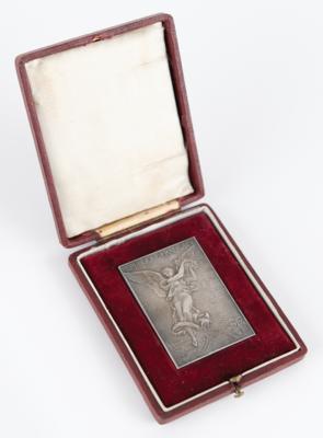 Lot #3053 Paris 1900 Olympics Silver Organizing Committee Plaque with Rare Case - Image 4