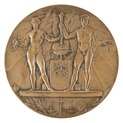 Lot #3124 Amsterdam 1928 Summer Olympics Bronze Participation Medal - Image 1