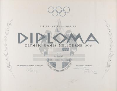 Lot #3179 Melbourne 1956 Summer Olympics Participation Diploma - Image 1