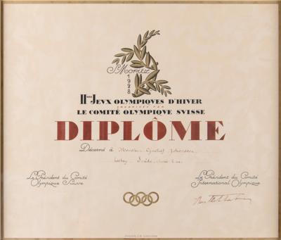 Lot #3170 St. Moritz 1928 Winter Olympics Winner's Diploma - Image 1