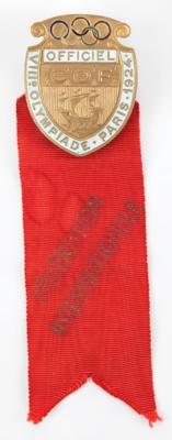 Lot #3198 Paris 1924 Summer Olympics 'International Sports Federations' Badge - Image 1