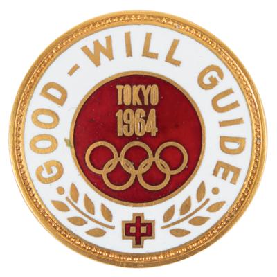 Lot #3235 Tokyo 1964 Summer Olympics 'Good-Will Guide' Chinese Interpreter's Badge - Image 1