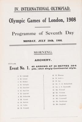 Lot #3312 London 1908 Olympics Program - Image 3