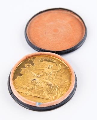 Lot #3111 Athens 1896 Olympics Gilt Bronze Participation Medal in Box - Image 3