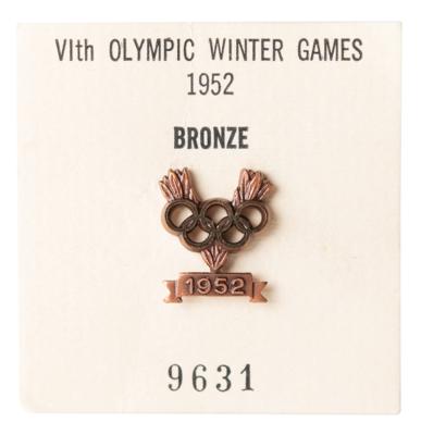 Lot #3075 Helsinki 1952 Summer Olympics Bronze Winner's Medal and Pin - Image 5