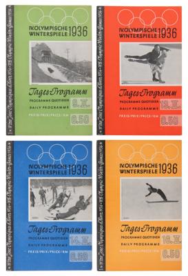 Lot #3318 Garmisch 1936 Winter Olympics (4) Daily Programs - Image 1