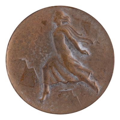 Lot #3130 St. Moritz 1948 Winter Olympics Bronze Participation Medal - Image 1