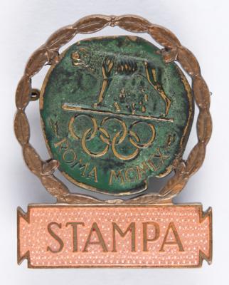 Lot #3226 Rome 1960 Summer Olympics Press Badge - Image 1