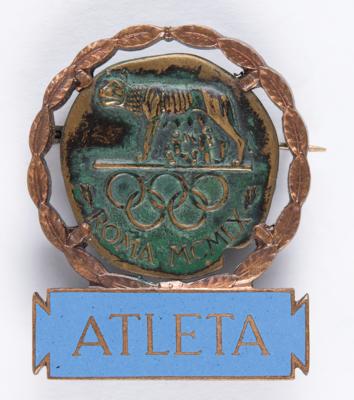 Lot #3227 Rome 1960 Summer Olympics Athlete's Badge - Image 1