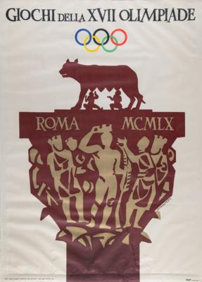 Lot #3286 Rome 1960 Summer Olympics Official Poster - Image 1